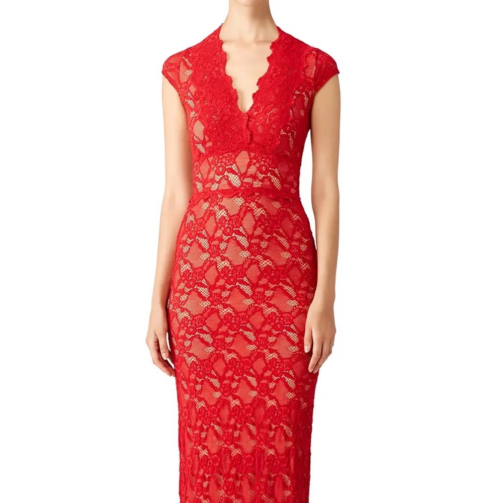 Nightcap lace red GARDENISTA gown Medium